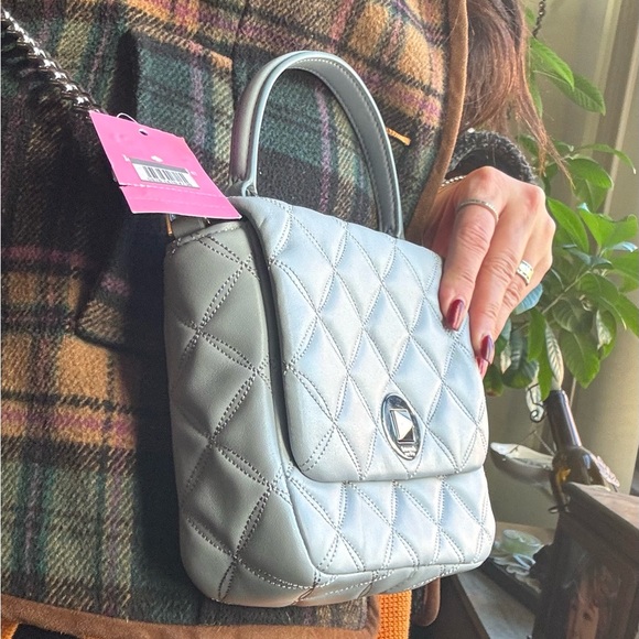 Authentic KATE SPADE Quilted leather turn lock flap satchel/Crossbody - Picture 8 of 13